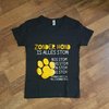 T-shirt vrouwen 'zonder hond maat L' (OP=OP)