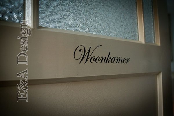 Deursticker 'Woonkamer'