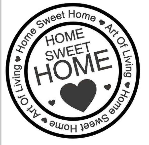 Stempelsticker 'Home sweet home'