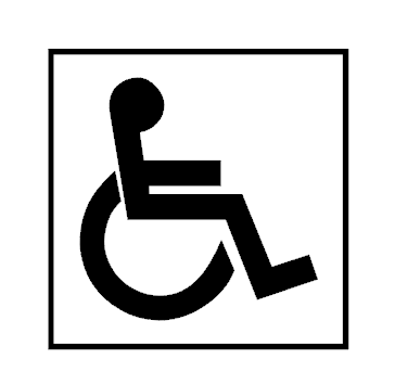 Symbool 'rolstoel wc 1'