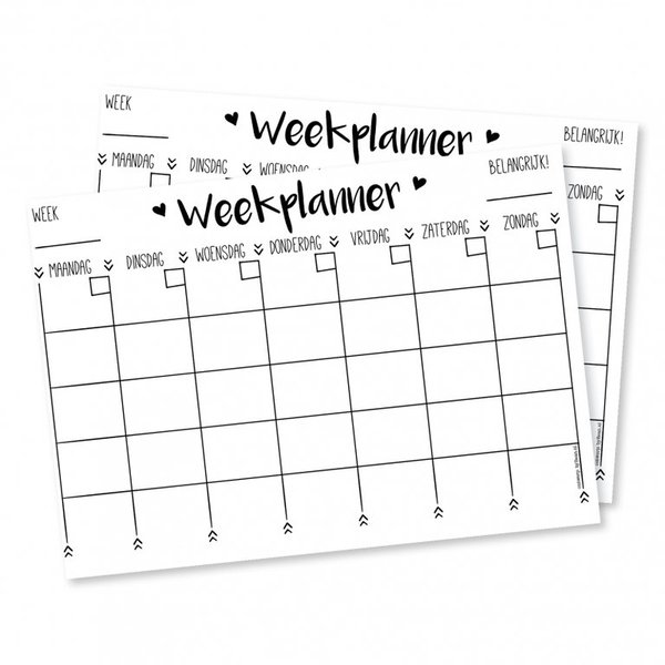 Weekplanner 'Papier'