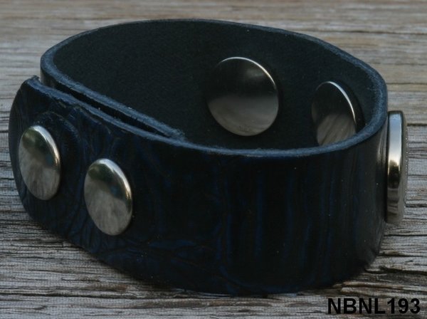 armband clicks L - blauw / zwart gemeleerd