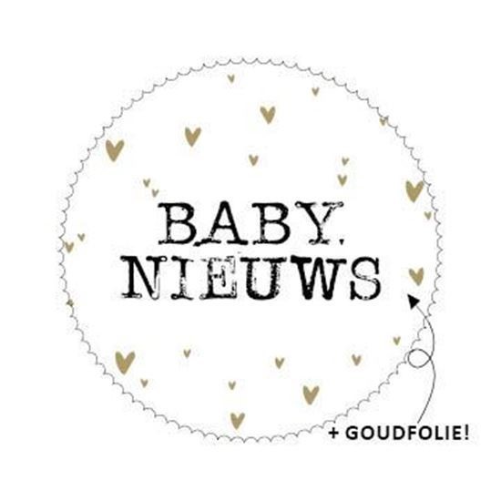 Etiket sticker 'Baby nieuws'