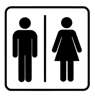 Symbool 'toilet man/vrouw'