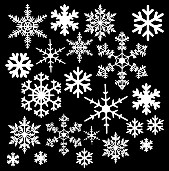 Statisch raamfolie 'Snowflakes verzamel'