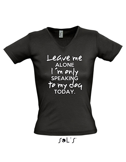 T-shirt 'Leave me alone' (vrouwen)